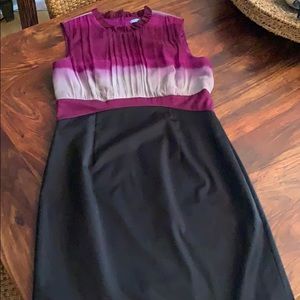 Antonio Melani chiffon dual tone sheath dress